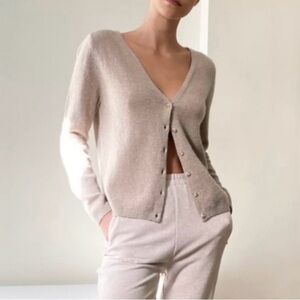 Aritzia - The Group - Babaton Lounge Cardigan - Brown Beige - size L
